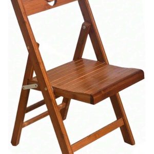 Bamboo Folding Chair - Lightweight Portable Foldable Chair For Indoor/Outdoor Use, Comfortable Wooden Chair For Camping, Parties, Dining, Office (Brown)