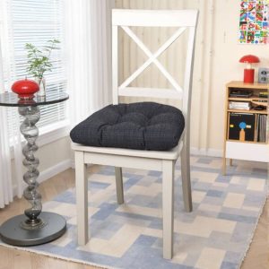 2-Pack Non-Slip Tufted Chair Mats, Size 17 Inches * 17 Inches, Blue Office Chair Mats, With Non-Slip Back Design, Suitable For Dining Chairs, Wooden Kitchen Chairs, And Office Chairs.