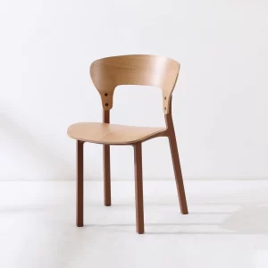 Factory Home New Arrival Modern Nordic Design Kitchen Restaurant Nature Wood Seat Timber Cafe Dining Chair