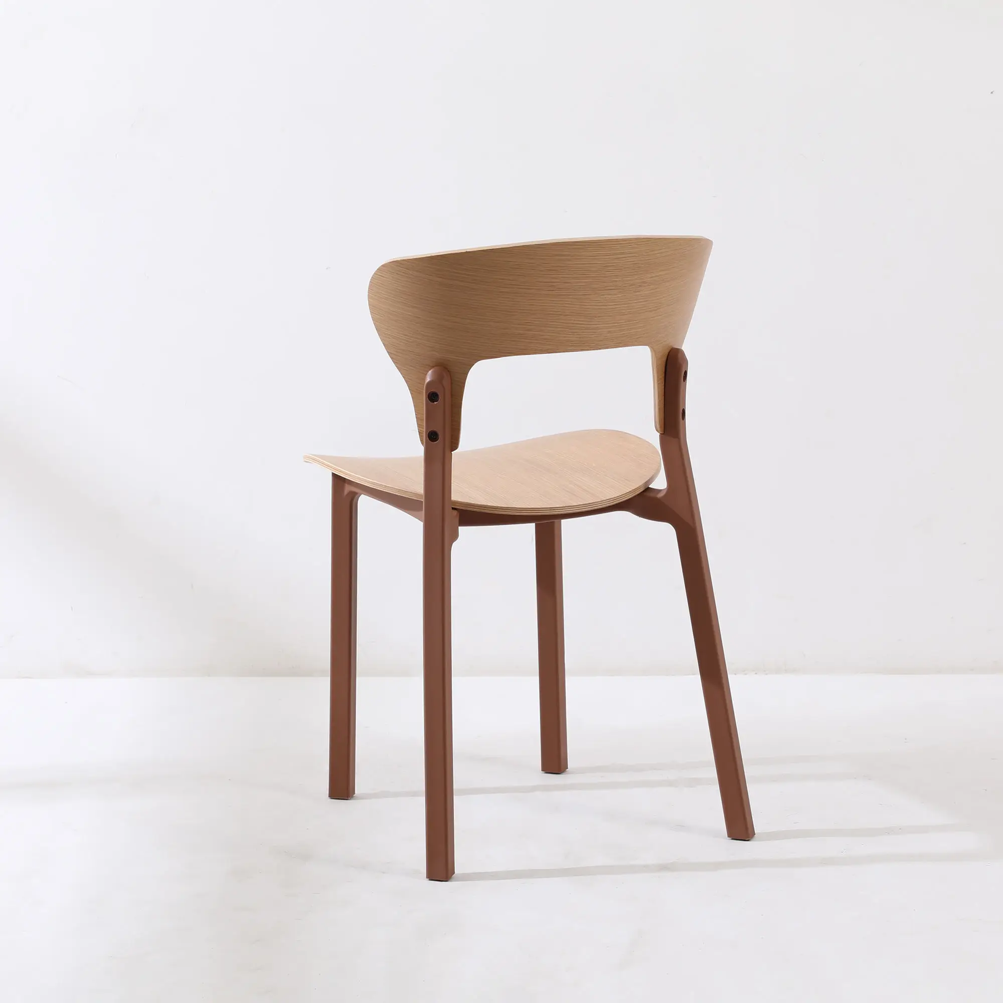 Factory Home New Arrival Modern Nordic Design Kitchen Restaurant Nature Wood Seat Timber Cafe Dining Chair - Image 5