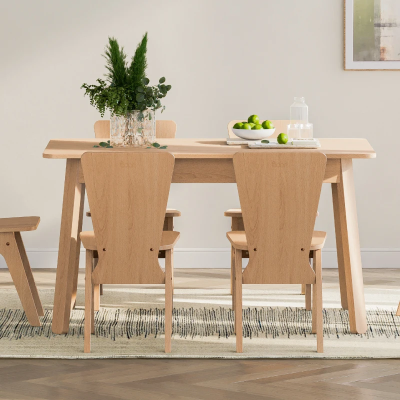 Nordic Solid Wood Customized Furniture Farmhouse Decor Indoor Dining Chair Boori Living Leaf Chair for Office Garden Hotel - Image 4