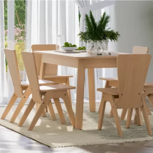 Nordic Solid Wood Customized Furniture Farmhouse Decor Indoor Dining Chair Boori Living Leaf Chair for Office Garden Hotel